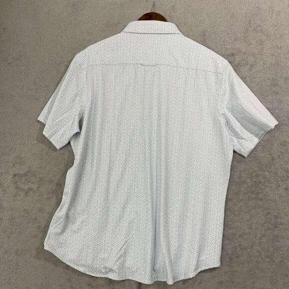 NEW Jachs New York Men's XL Short Sleeve Button-Up Shirt White Pattern - Picture 3 of 8